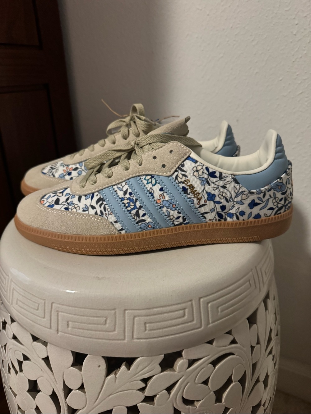 **SOLD** adidas Samba OG x Liberty London Floral Panel Suede Sneakers - Picture 2 of 5